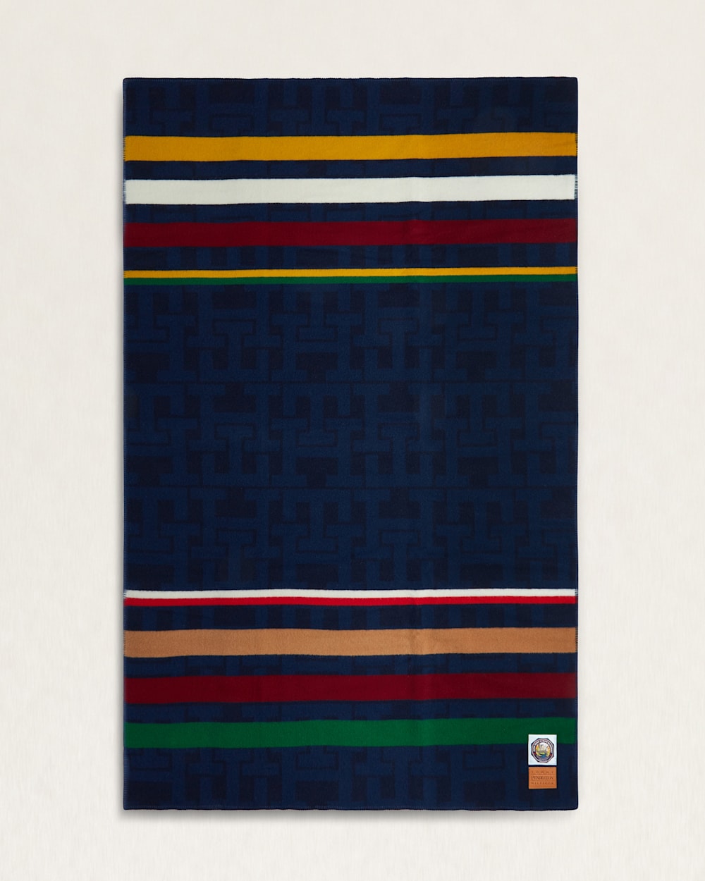 ALTERNATE VIEW OF TOMMY X PENDLETON MONOGRAM BLANKET IN NEW YORK STRIPE image number 2