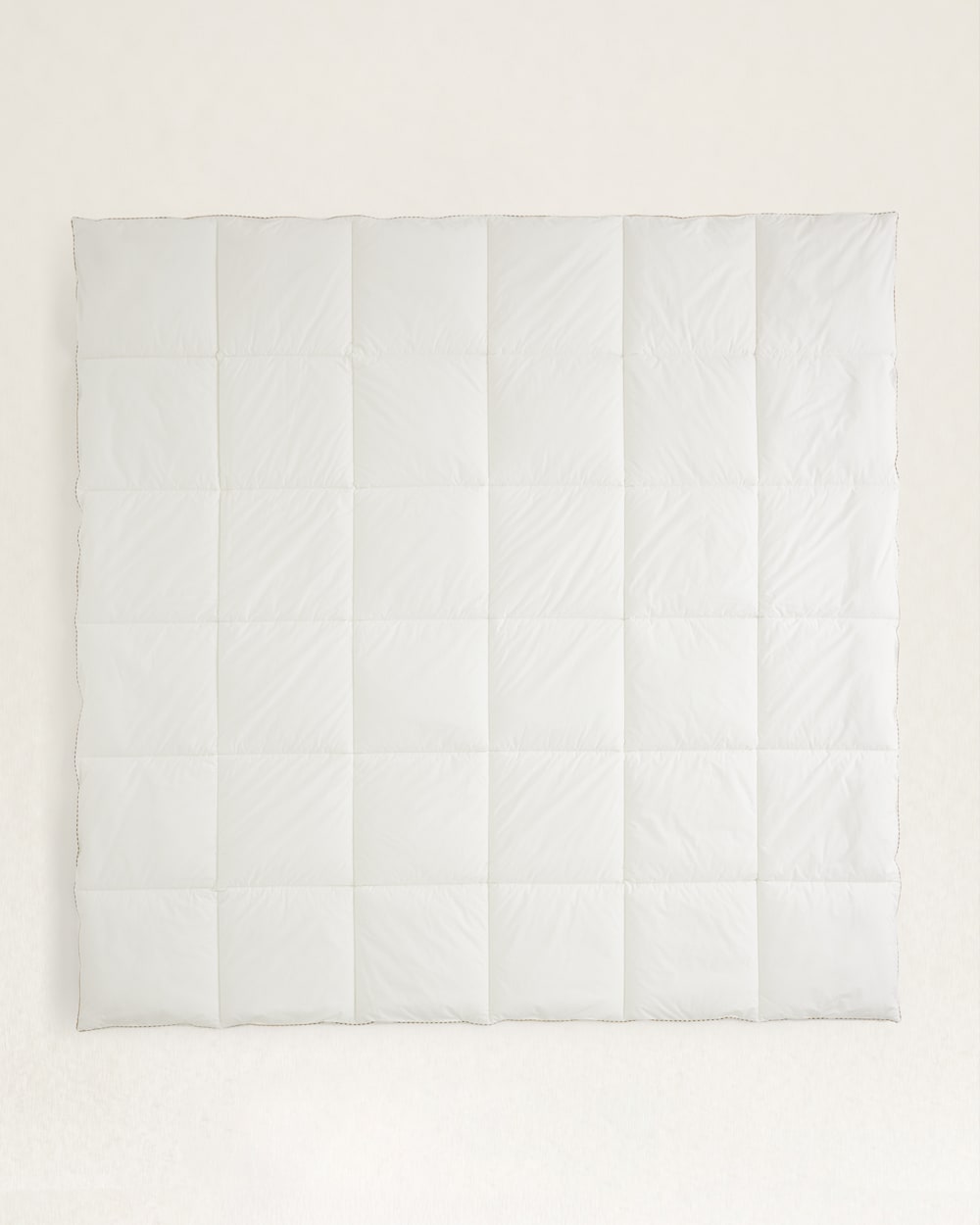 FLAT VIEW OF DOWN ALTERNATIVE COMFORTER IN WHITE image number 2