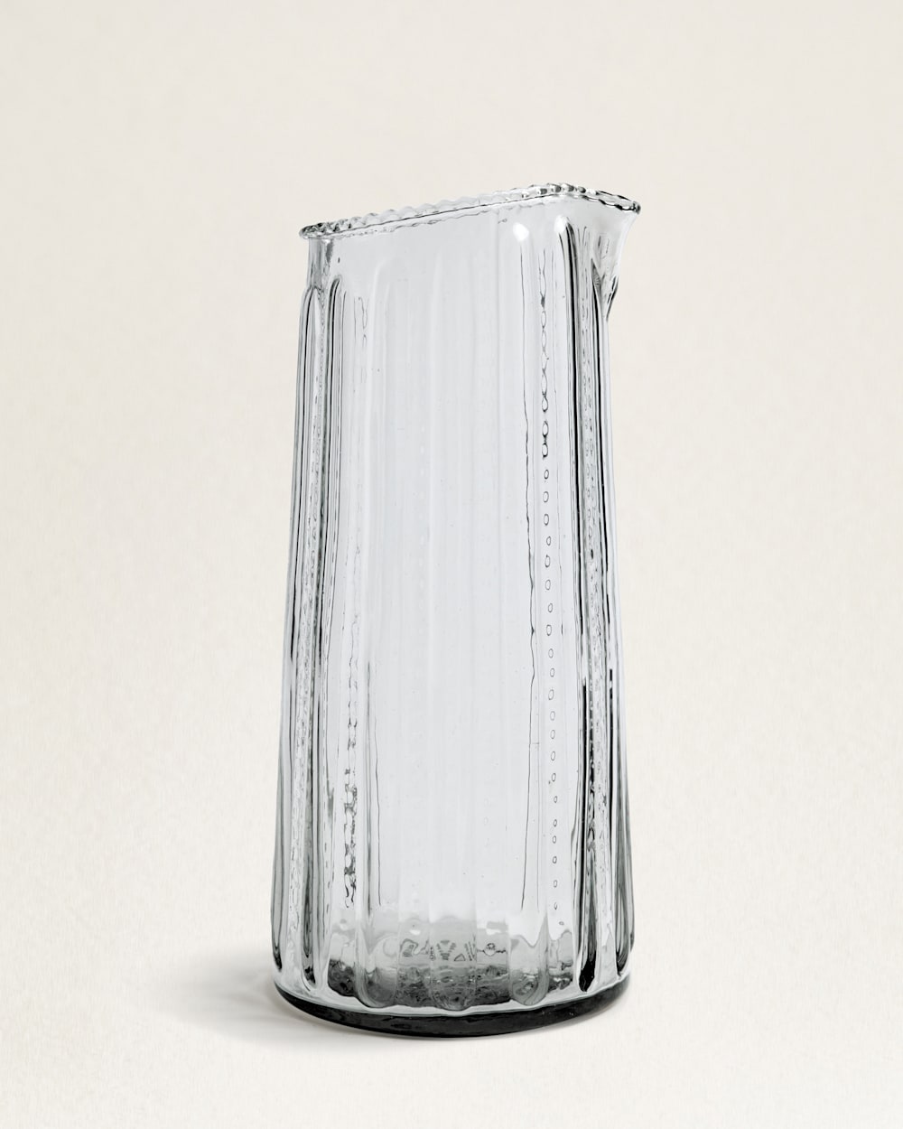 ALTERNATE VIEW OF RUFFLE GLASS CARAFE IN CLEAR image number 2
