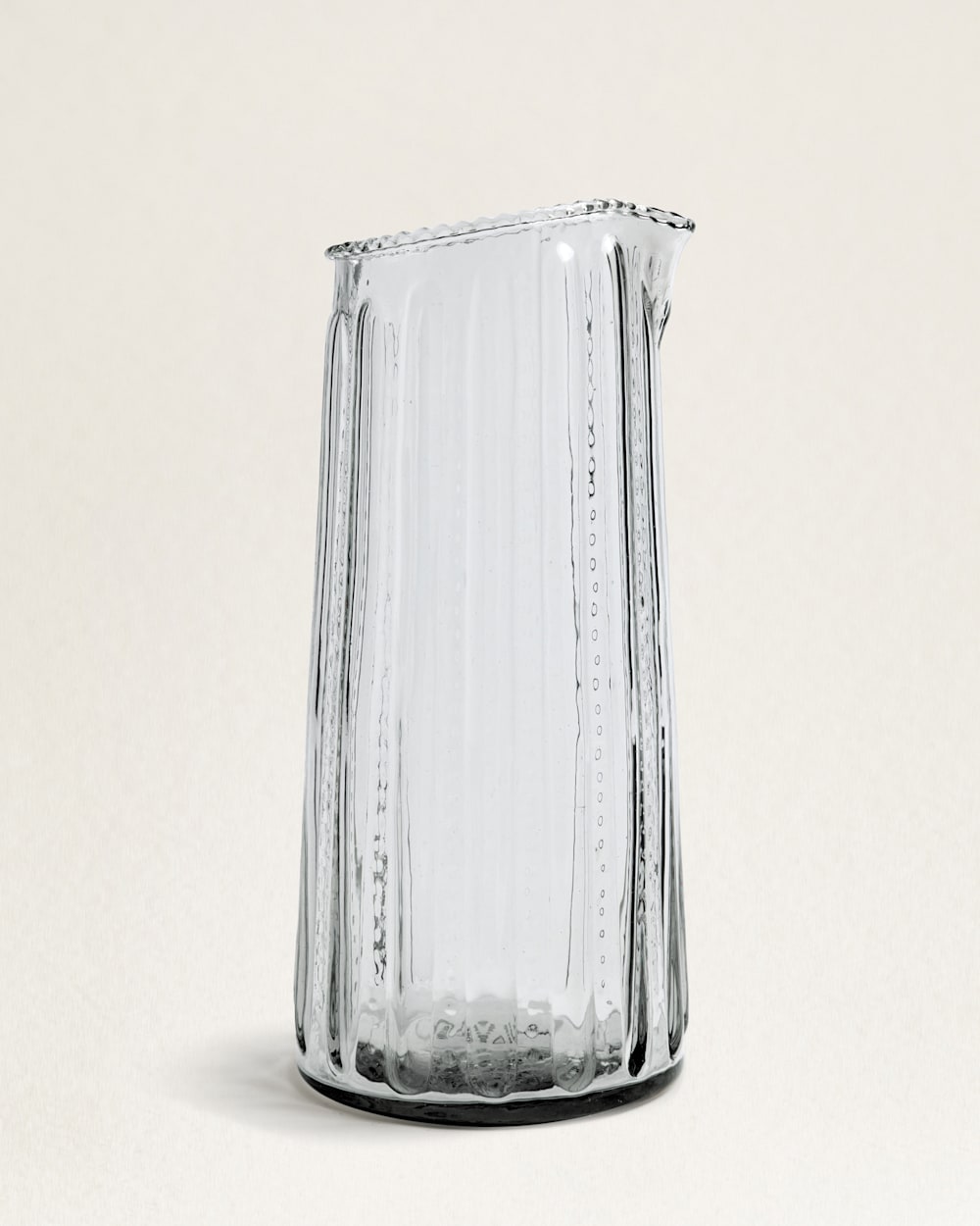 ALTERNATE VIEW OF RUFFLE GLASS CARAFE IN CLEAR image number 2