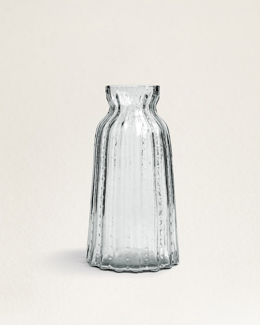 ALTERNATE VIEW OF RUFFLE GLASS & MANGO WOOD CANISTER IN CLEAR image number 6