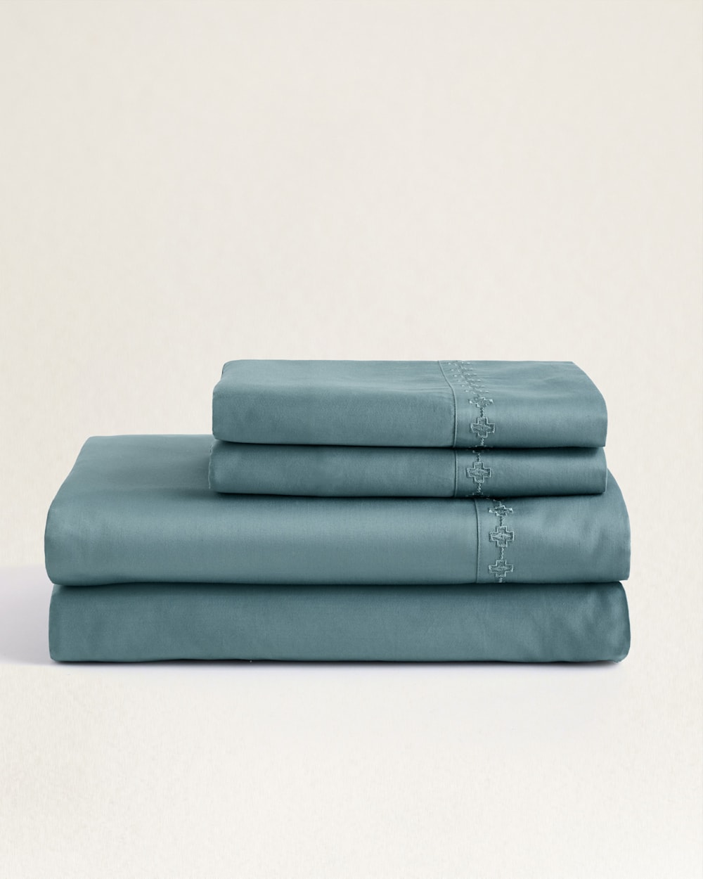 HARDING EMBROIDERED SHEET SET IN SILVER BLUE image number 1