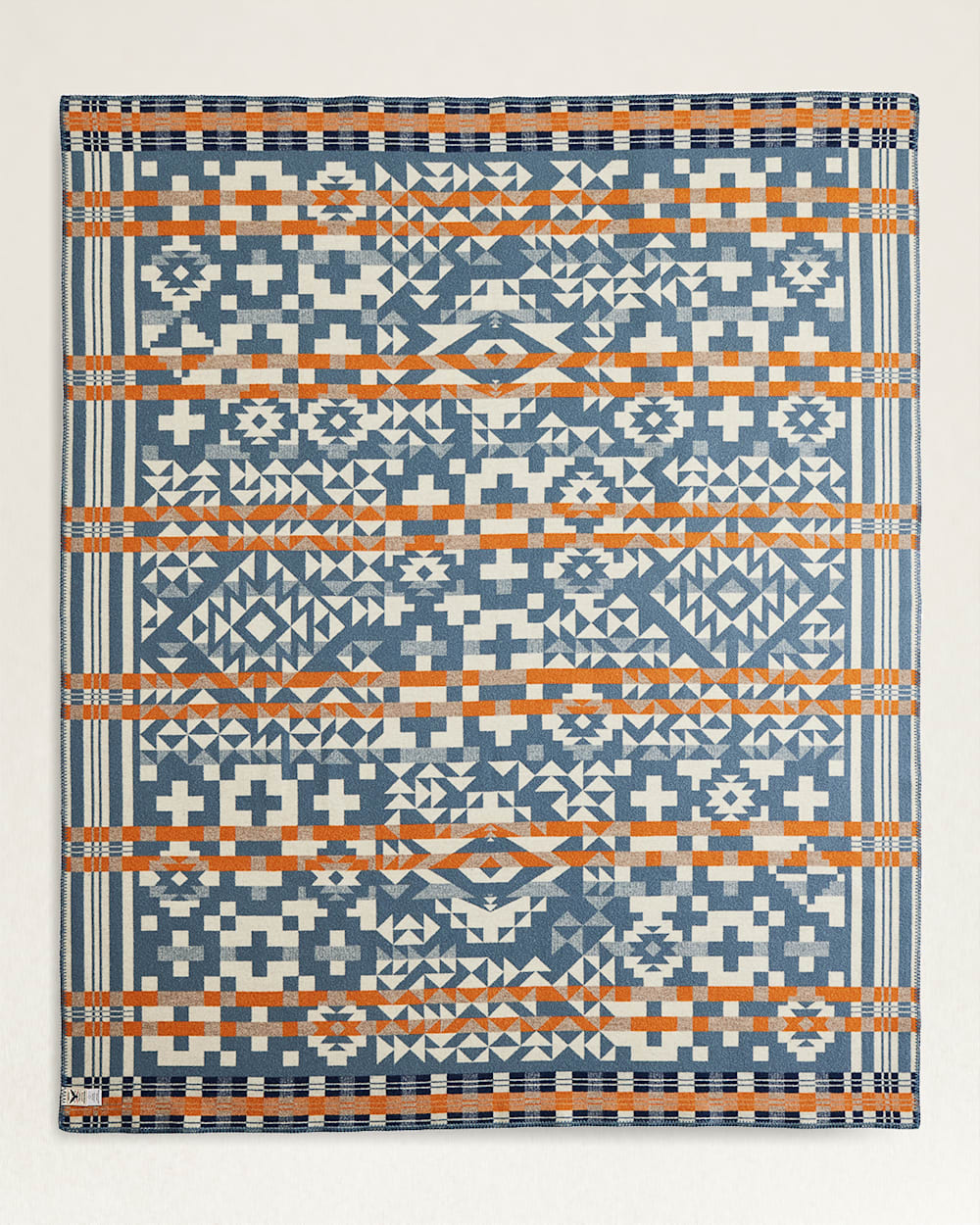 ALTERNATE VIEW OF BLUE RIDGE BLANKET IN BLUE/RUST image number 2