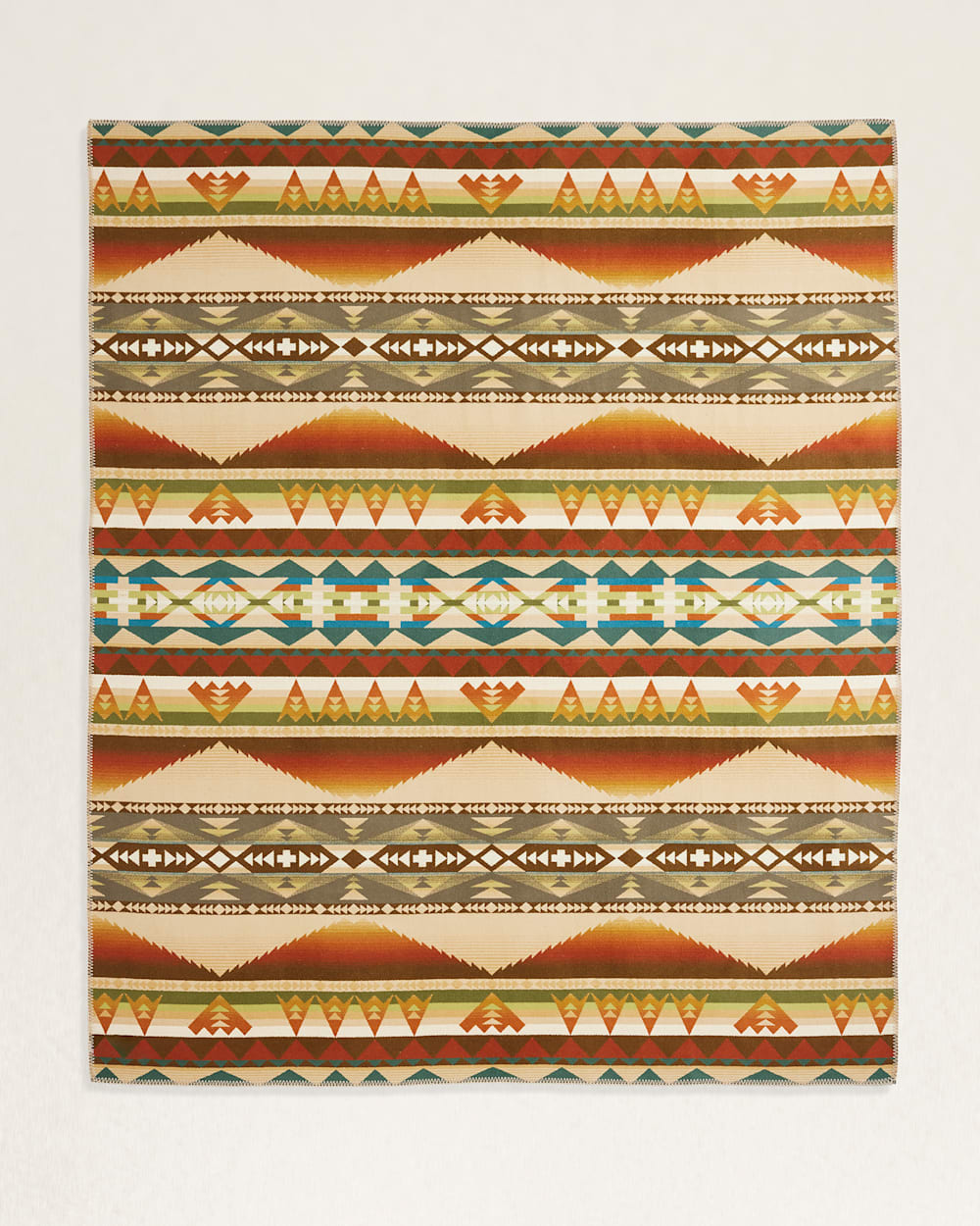 BACKFLAT VIEW OF SOLSTICE CANYON BLANKET IN TAN MULTI image number 3
