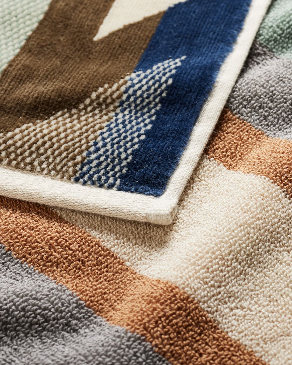 ALTERNATE VIEW OF WYETH TRAIL TOWEL COLLECTION IN TAN MULTI image number 6