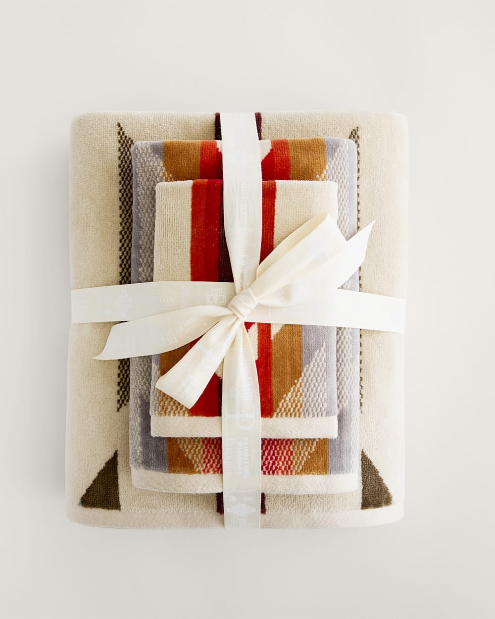 ALTERNATE VIEW OF WYETH TRAIL TOWEL COLLECTION IN TAN MULTI image number 7