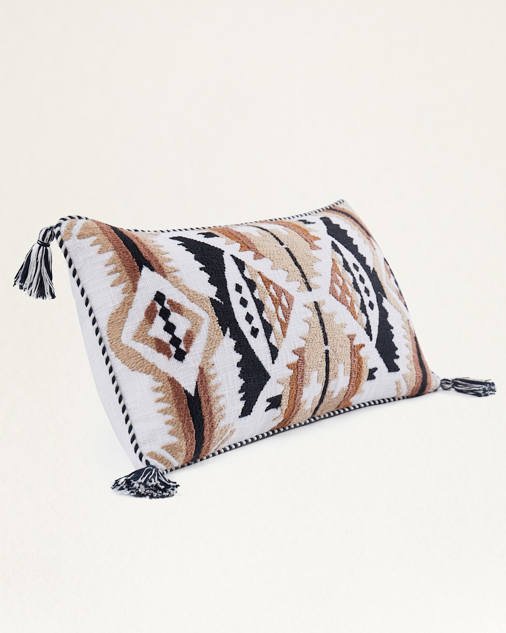 ALTERNATE VIEW OF NEHALEM EMBROIDERED LUMBAR PILLOW IN IVORY MULTI image number 2