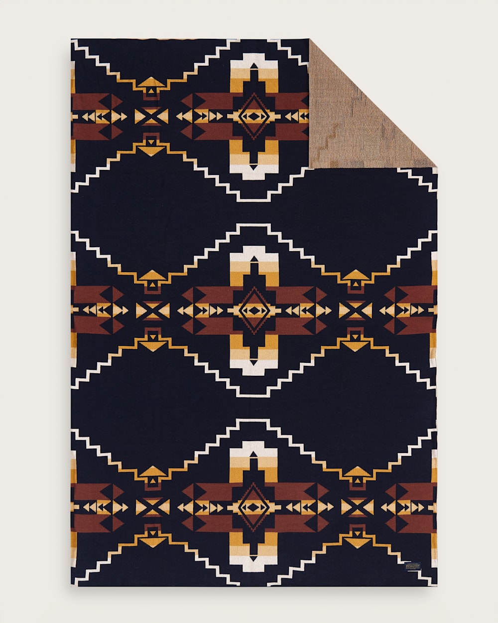 FOUR CORNERS KNIT THROW IN BLACK MULTI image number 1