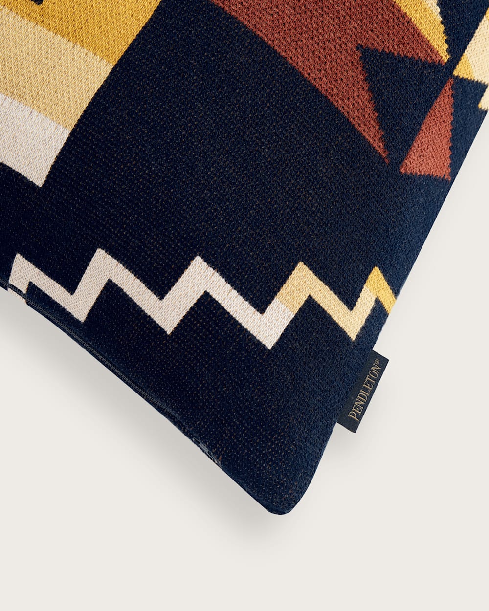 ALTERNATE VIEW OF FOUR CORNERS KNIT PILLOW IN BLACK MULTI image number 3