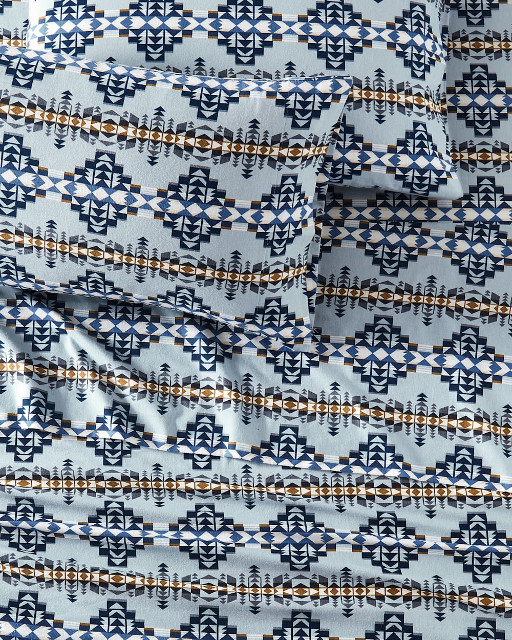 ALTERNATE VIEW OF DESERT DAWN FLANNEL SHEET SET IN GREY/BLUE MULTI image number 2