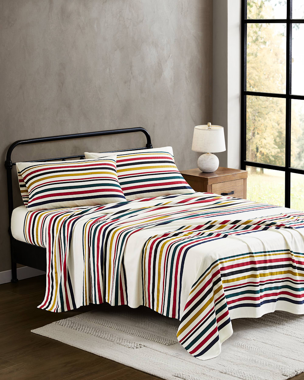 NATIONAL PARK STRIPE FLANNEL SHEET SET IN MULTI image number 1