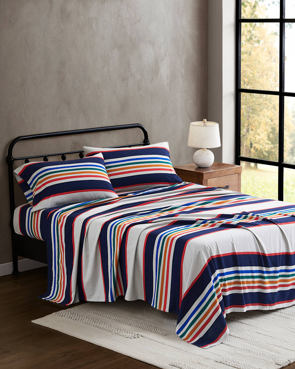 YELLOWSTONE NATIONAL PARK FLANNEL SHEET SET IN TAUPE image number 1
