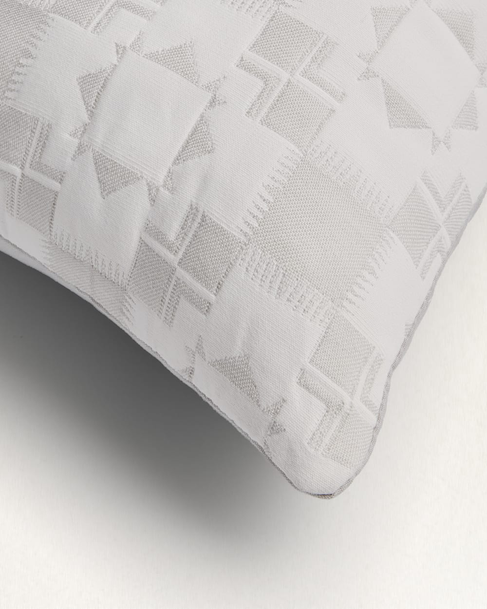 ALTERNATE VIEW OF SUNBRELLA X PENDLETON SQUARE OUTDOOR PILLOW IN SILVER LAKE/GREY image number 2