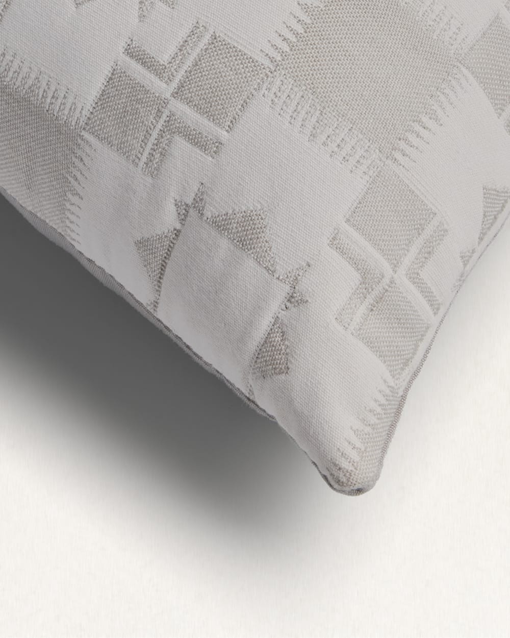 ALTERNATE VIEW OF SUNBRELLA X PENDLETON LUMBAR OUTDOOR PILLOW IN SILVER LAKE/GREY image number 2