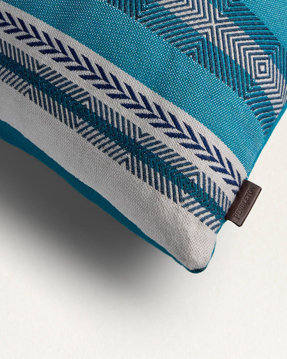 ALTERNATE VIEW OF SUNBRELLA X PENDLETON SQUARE OUTDOOR PILLOW IN MOJAVE/TURQUOISE image number 2