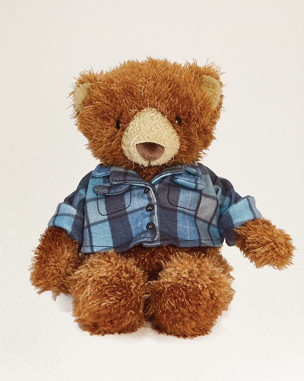 ALTERNATE VIEW OF CENTENNIAL BEAR STUFFED ANIMAL IN BLUE SURF PLAID image number 3