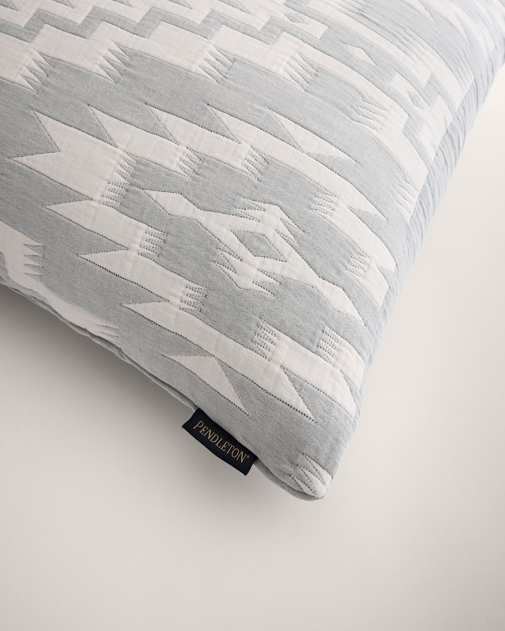 ALTERNATE VIEW OF MESILLA  COTTON MATELASSE SHAM IN BLUE/IVORY image number 3