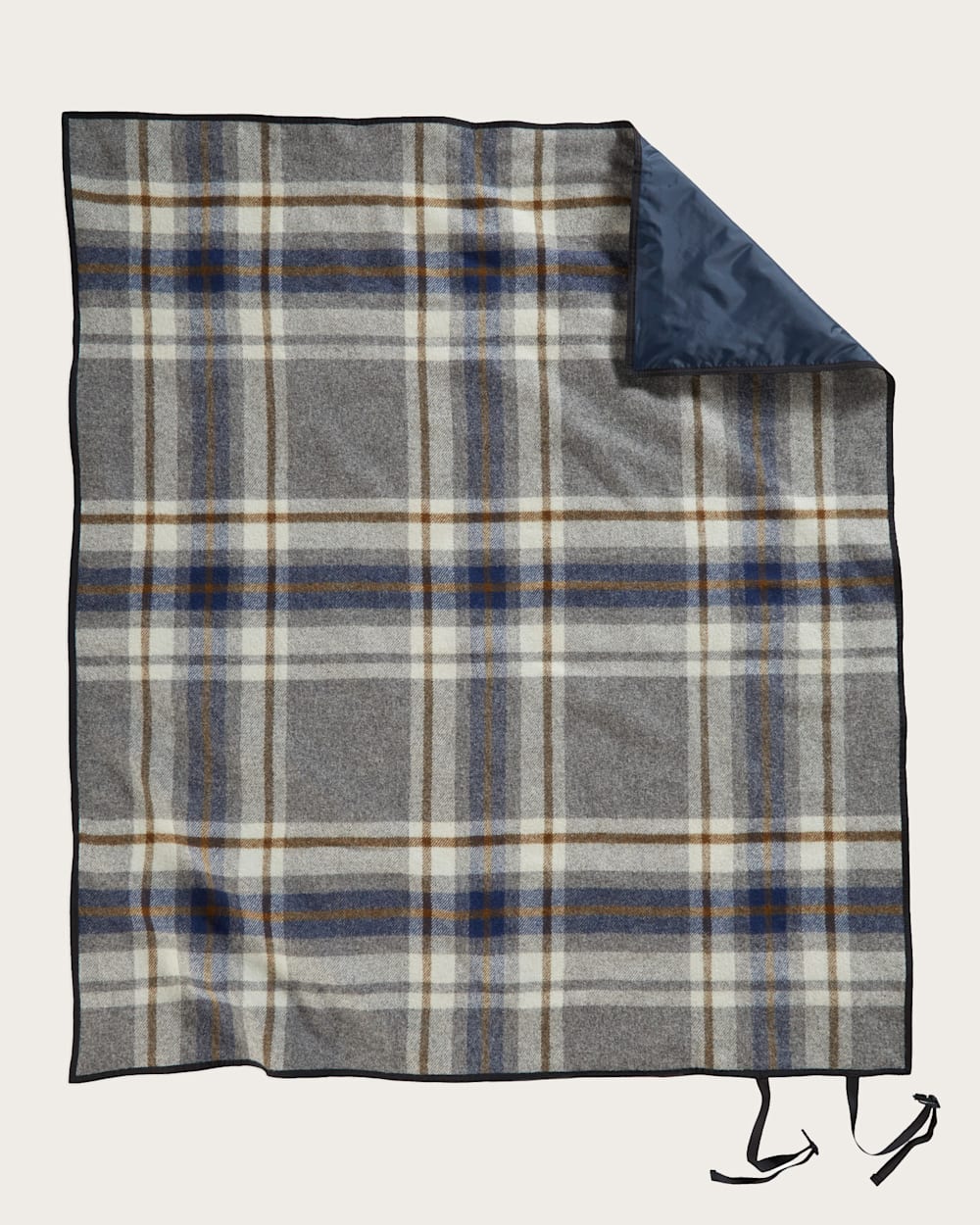 ALTERNATE VIEW OF ROLL-UP BLANKET IN RALEIGH PLAID image number 2