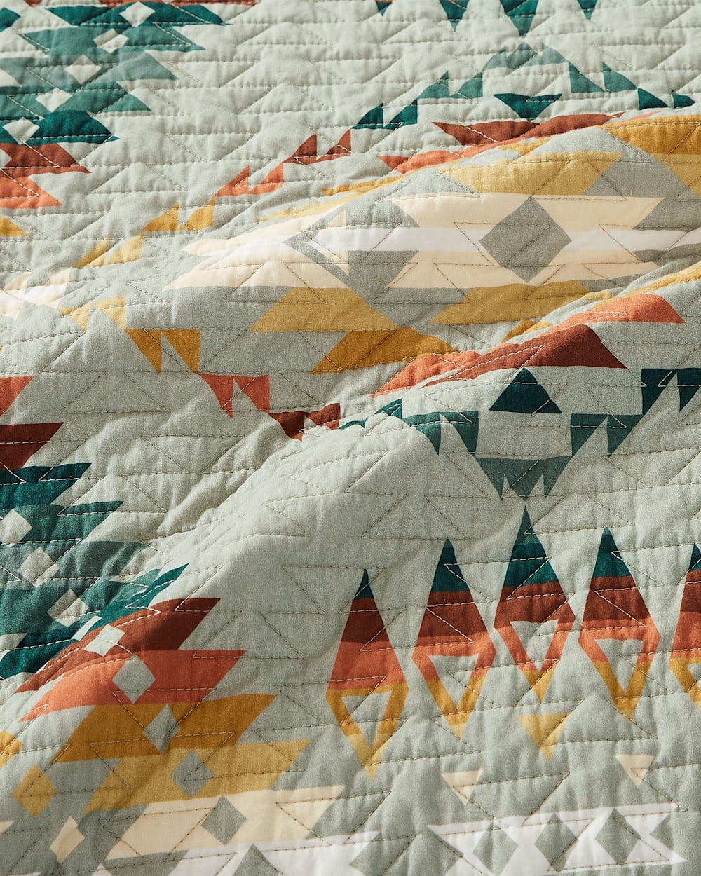 ALTERNATE VIEW OF MISSION TRAILS COVERLET SET IN DESERT SAGE image number 5