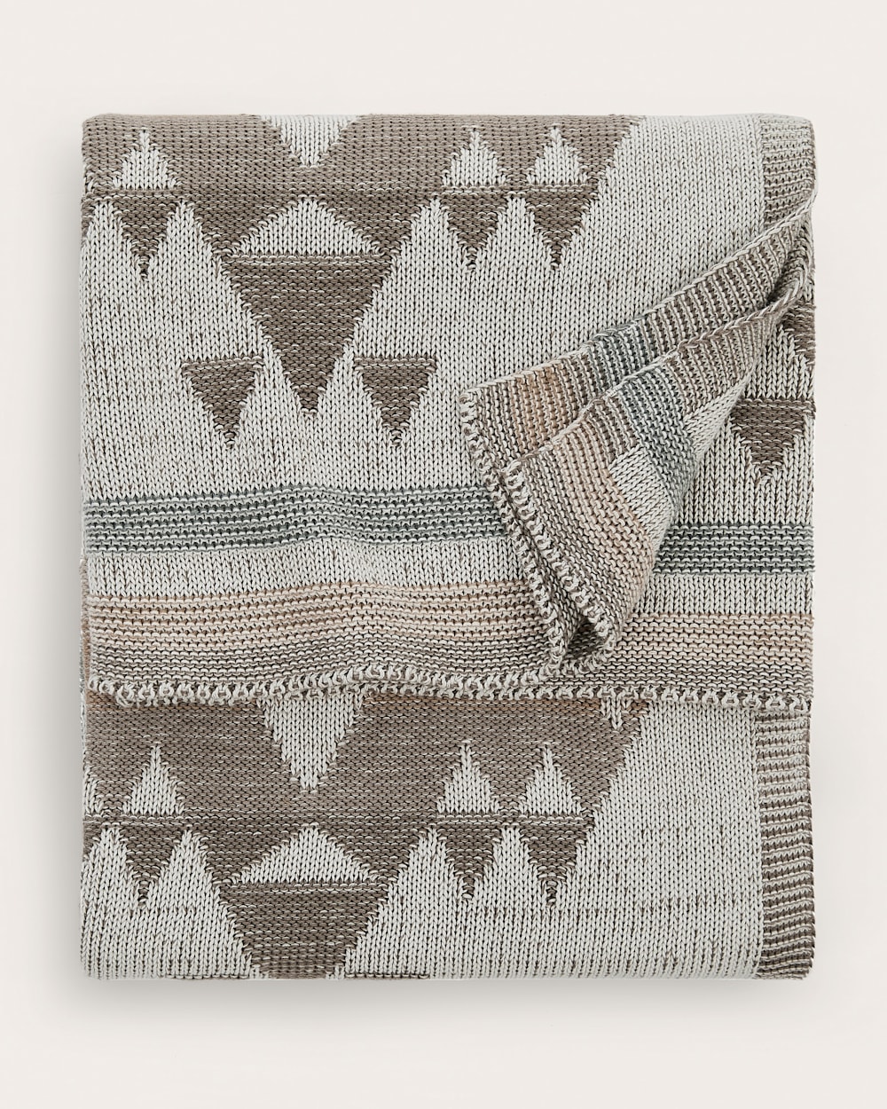 ALTERNATE VIEW OF AGATE BEACH KNIT THROW IN IVORY image number 4