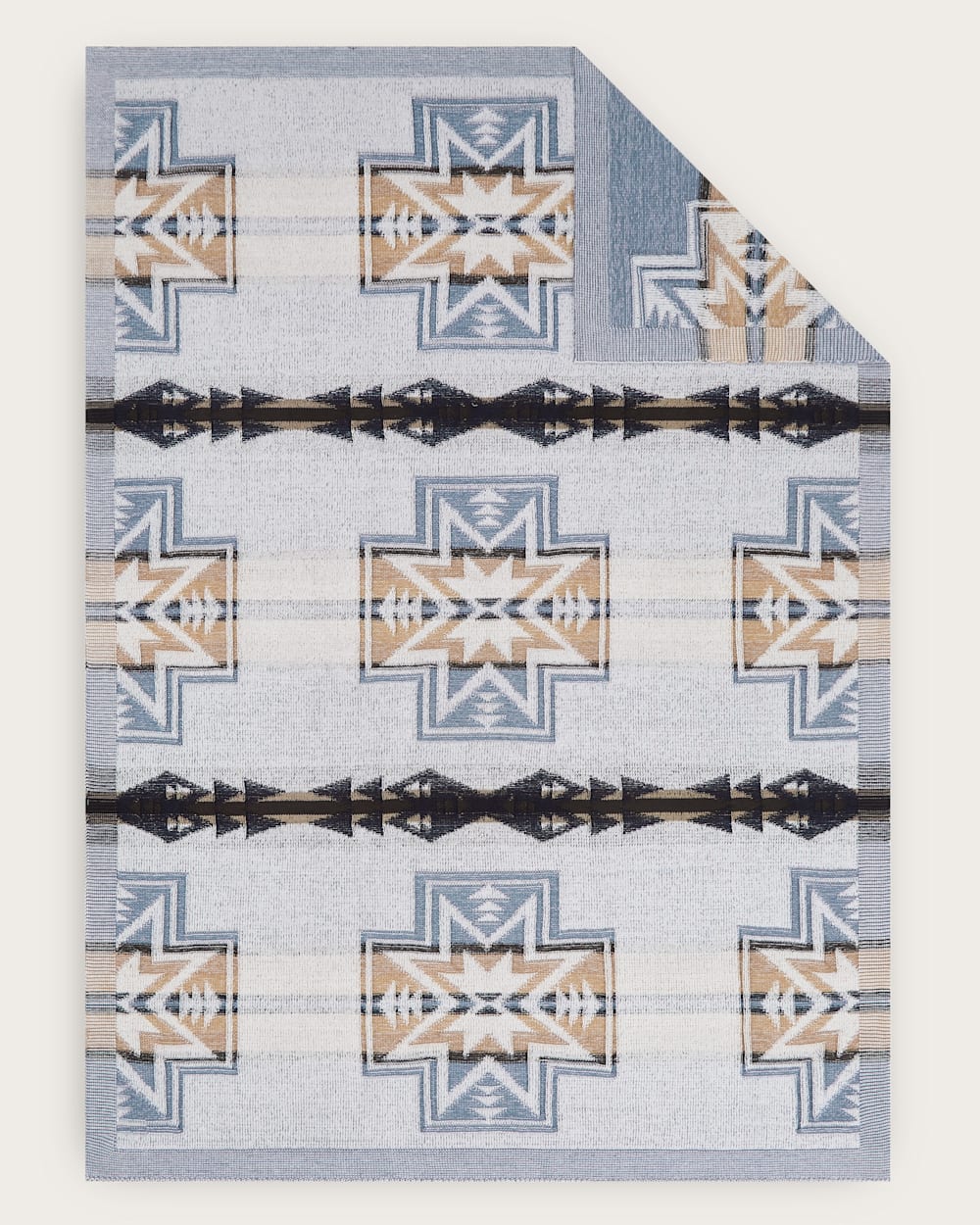 ALTERNATE VIEW OF SILVER CITY KNIT THROW IN SKY image number 2