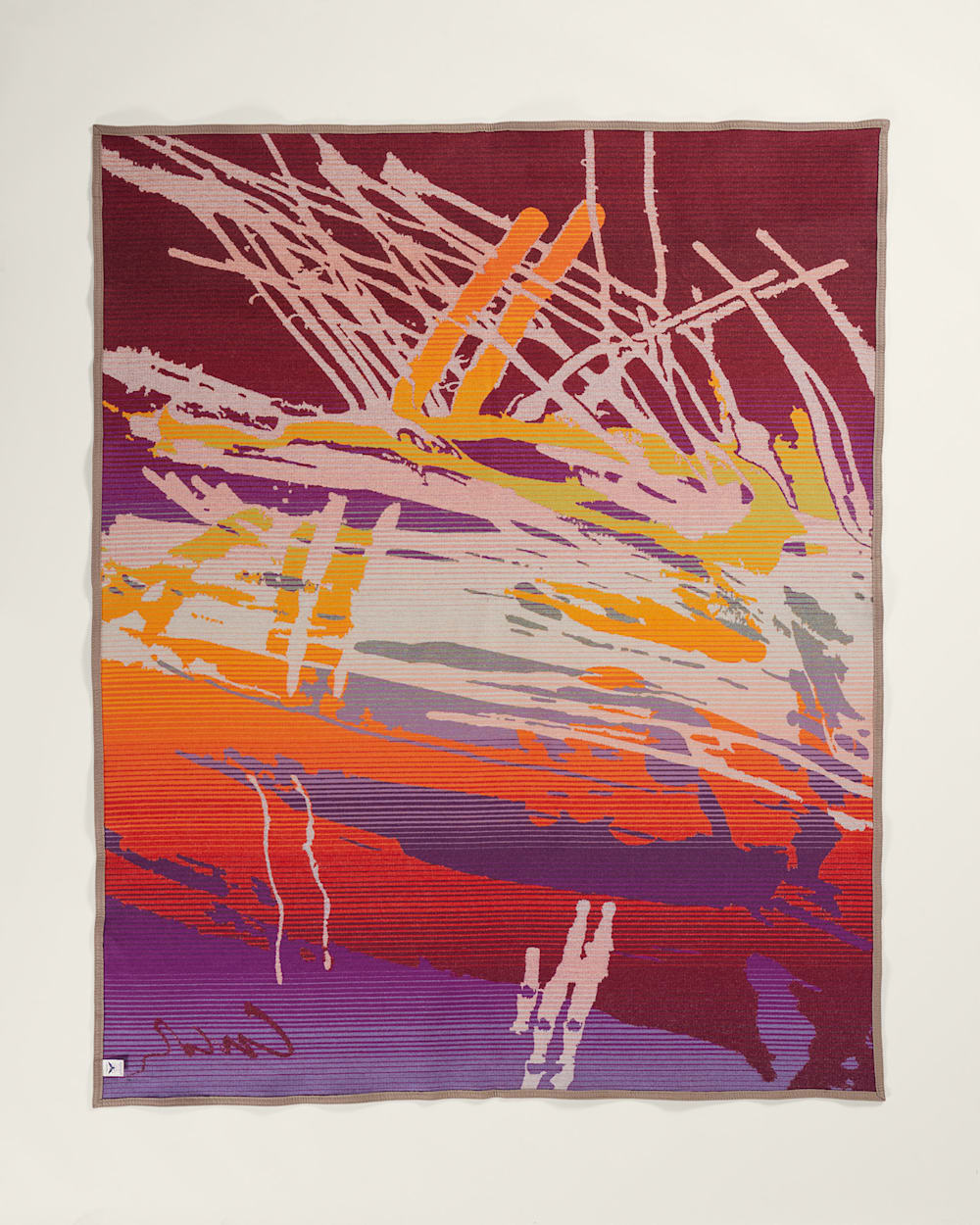 ALTERNATE VIEW OF CHIHULY BLANKET #27 IN ORANGE/PURPLE MULTI image number 2