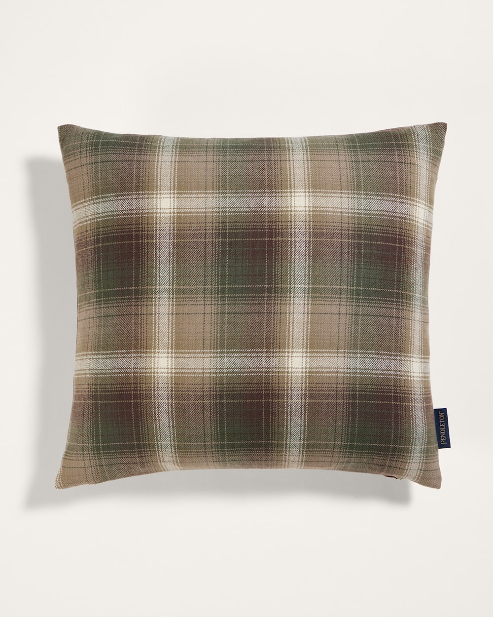 WOOL/CANVAS SQUARE PILLOW IN GREEN OMBRE image number 1