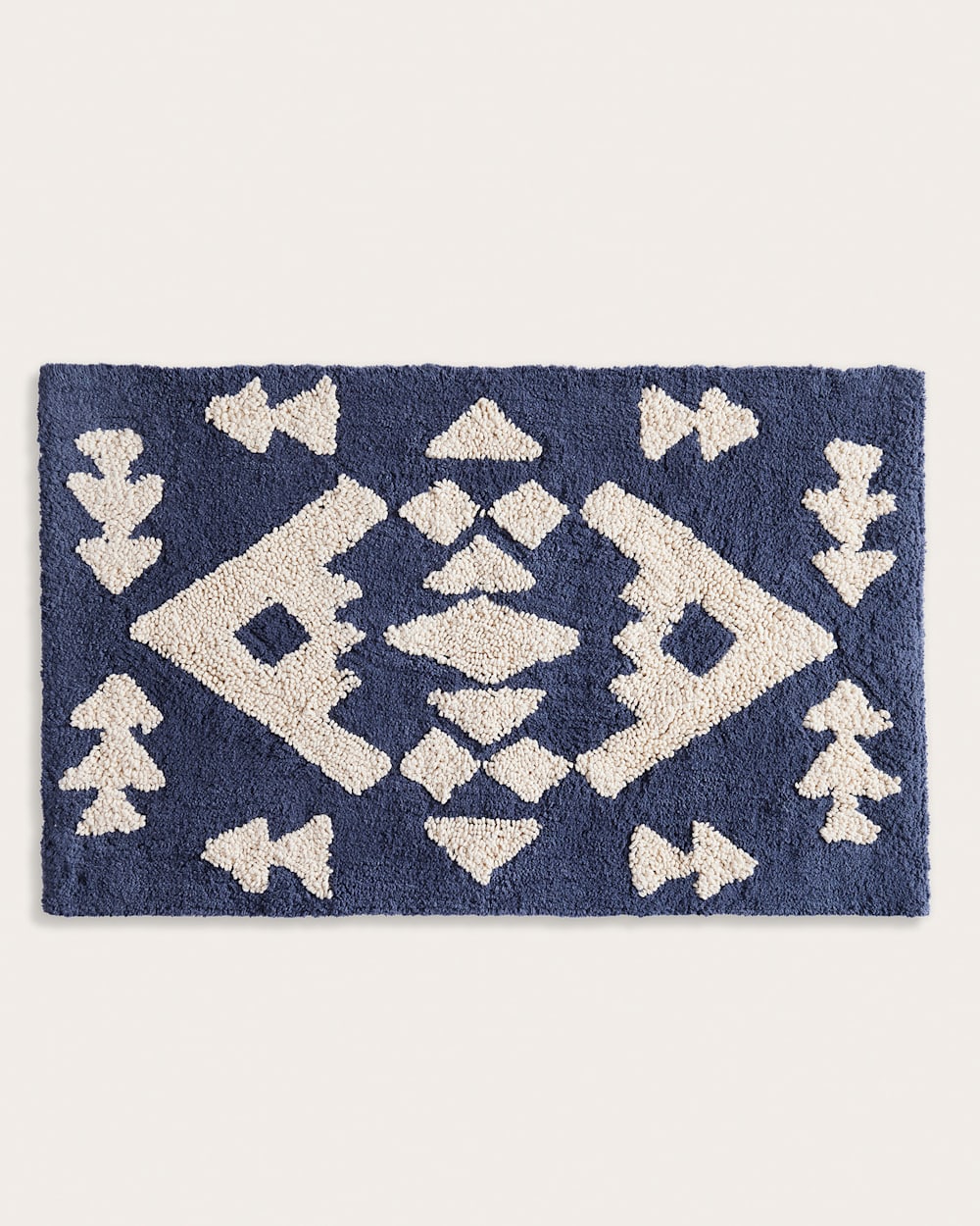 DIAMOND PEAK BATH RUG IN BLUE/WHITE image number 1
