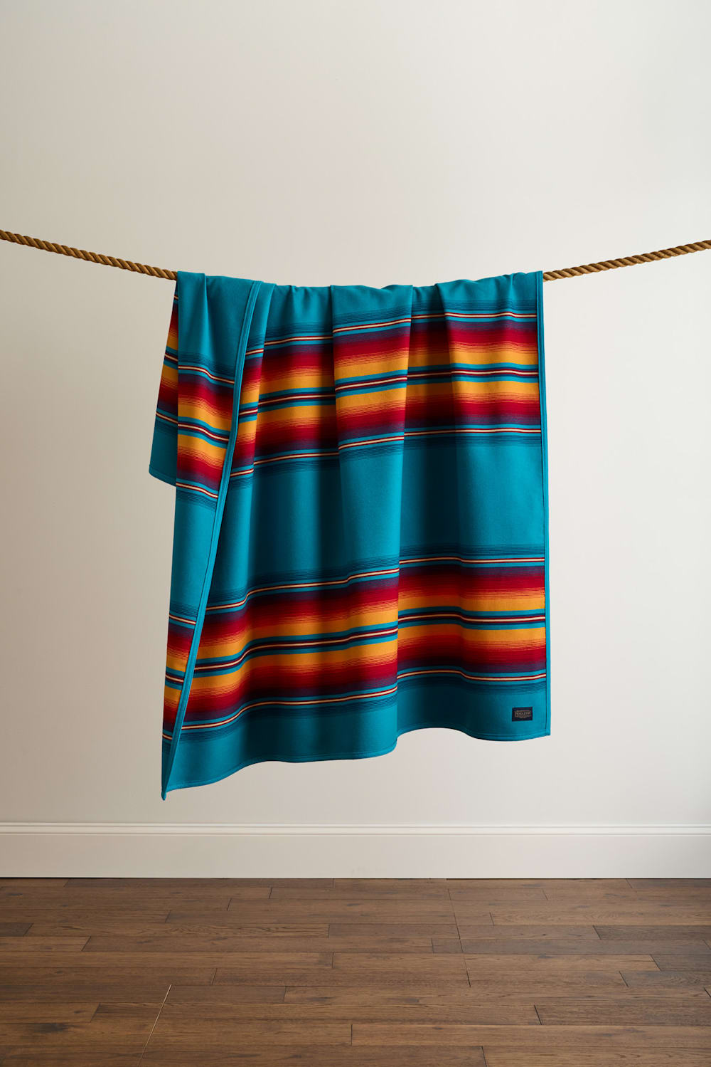 SERAPE ROBE IN TURQUOISE image number 1