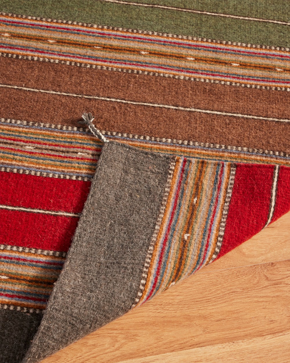 ALTERNATE VIEW OF COLLARES RUG IN BLUE/RED/BROWN image number 4