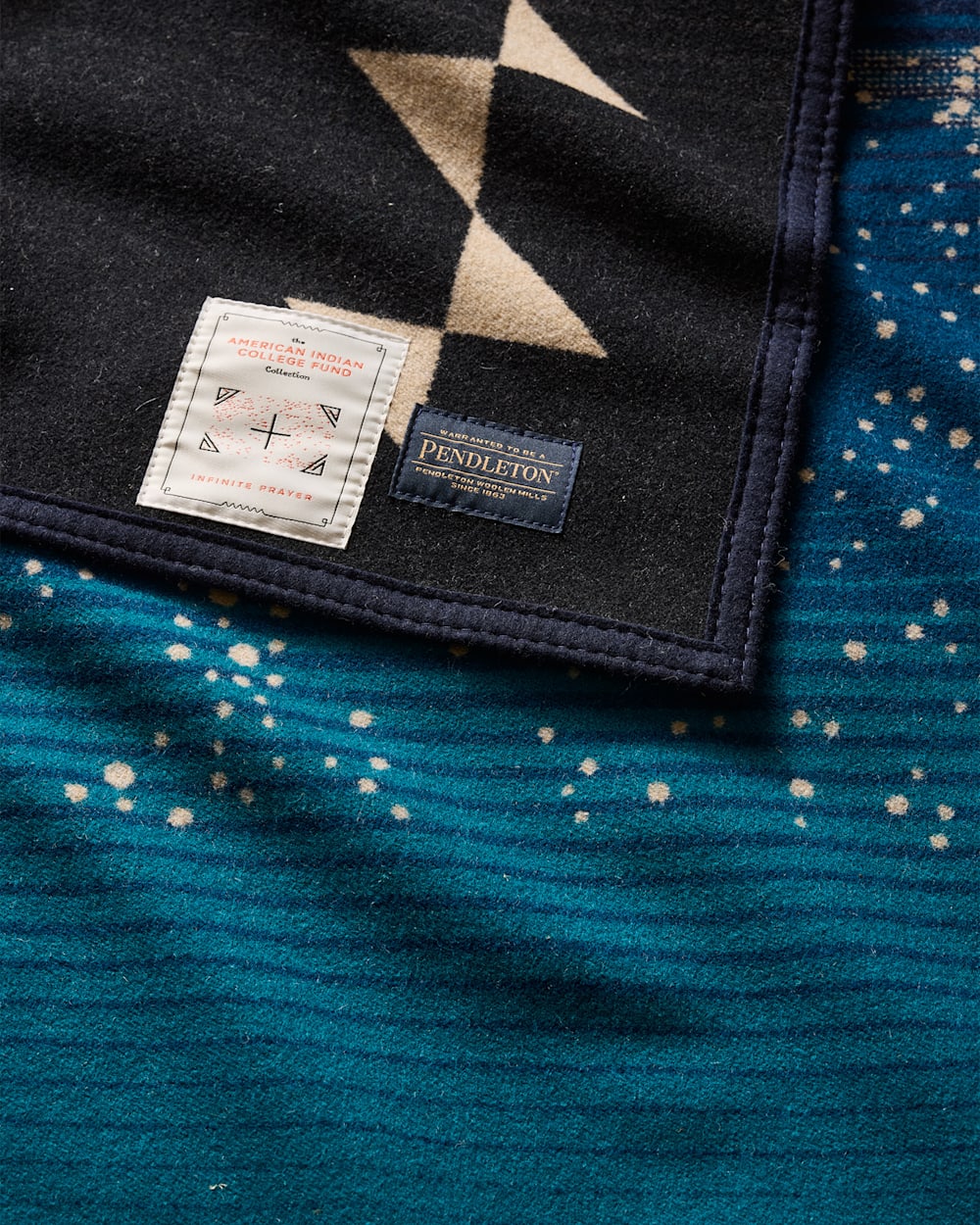 ALTERNATE VIEW OF INFINITE PRAYER BLANKET IN MIDNIGHT OMBRE image number 4
