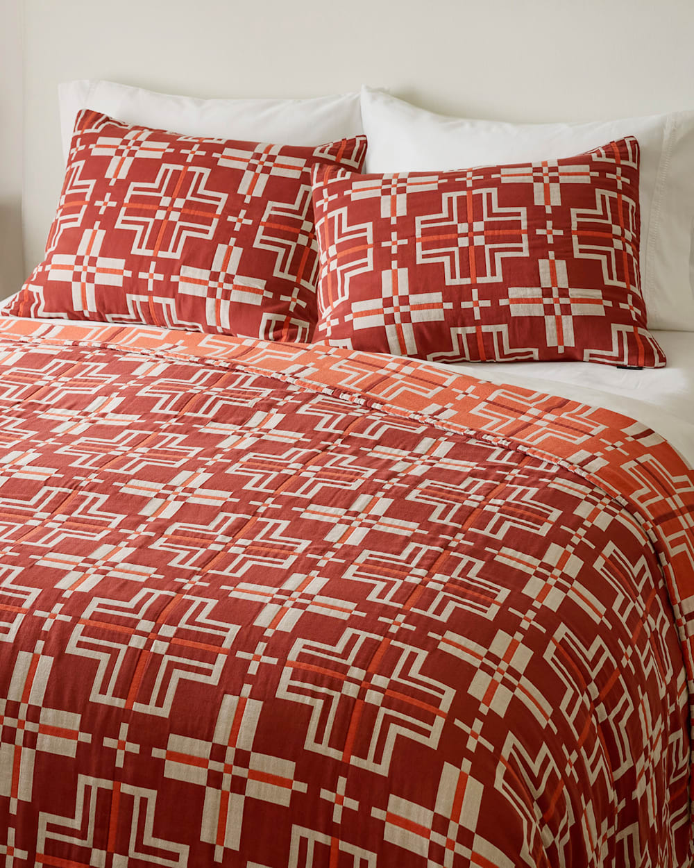 SAN MARCOS MATELASSE COVERLET IN PERSIMMON image number 1