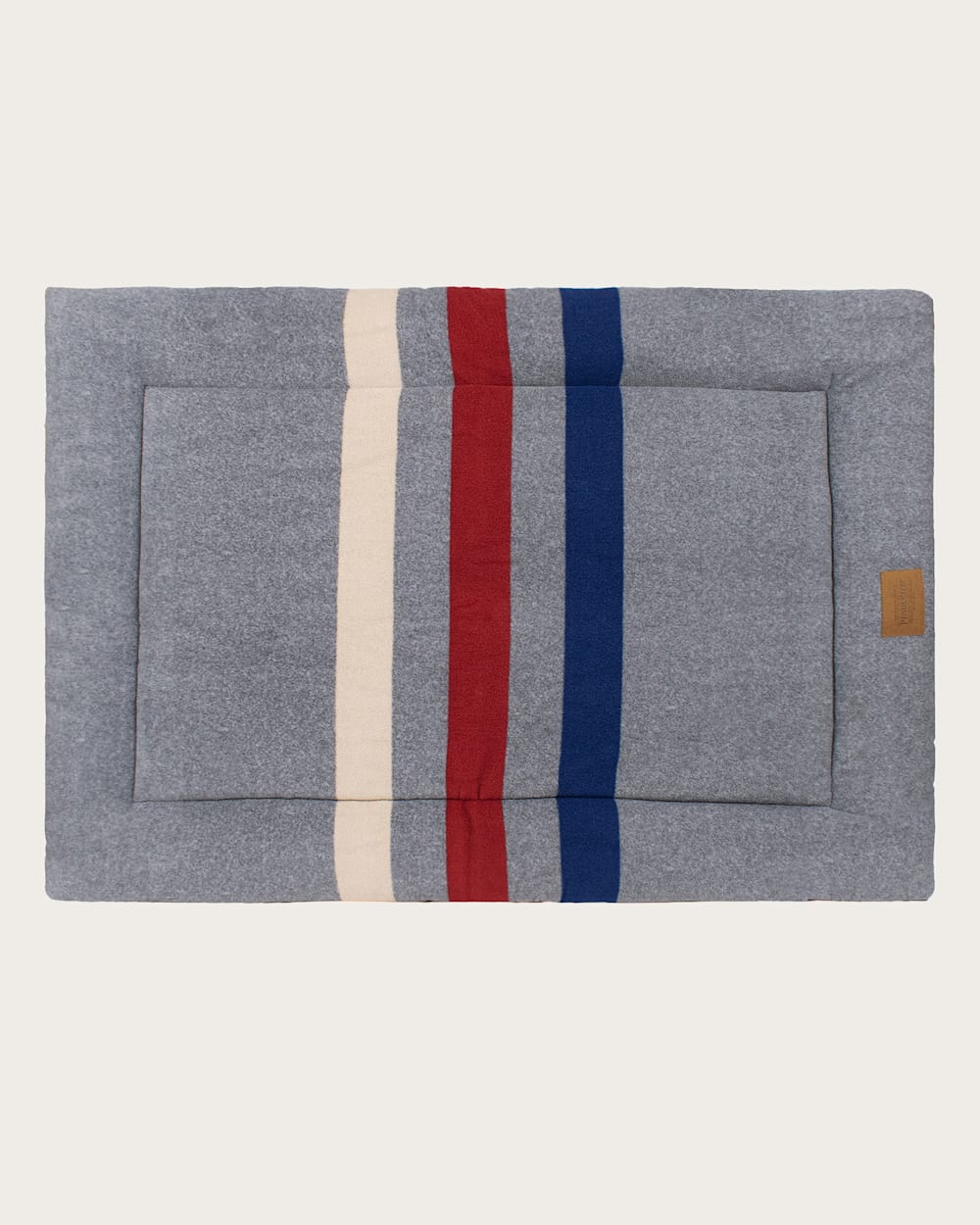 ALTERNATE VIEW OF CABIN STRIPE PET BED - COMFORT CUSHION IN GREY MULTI image number 2