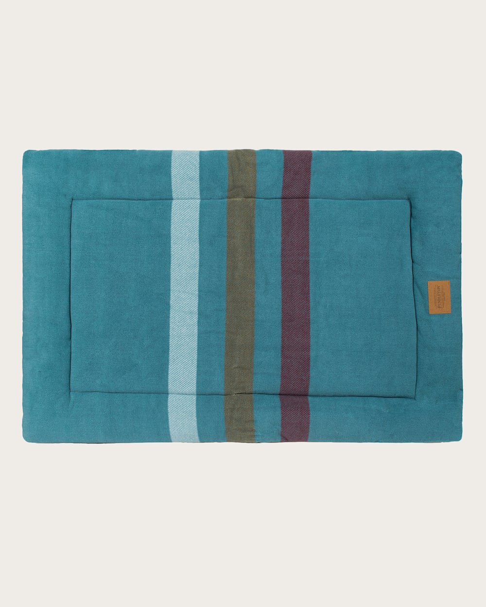 ALTERNATE VIEW OF CABIN STRIPE PET BED - COMFORT CUSHION IN SHALE MULTI image number 2