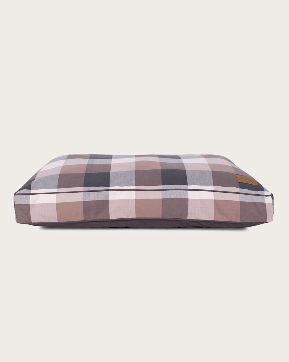 BLOCK PLAID PET BED - NAPPER IN TAN/BLACK image number 1