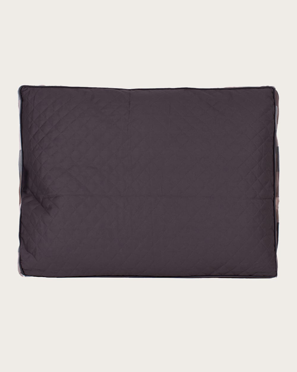 ALTERNATE VIEW OF BLOCK PLAID PET BED - NAPPER IN TAN/BLACK image number 5