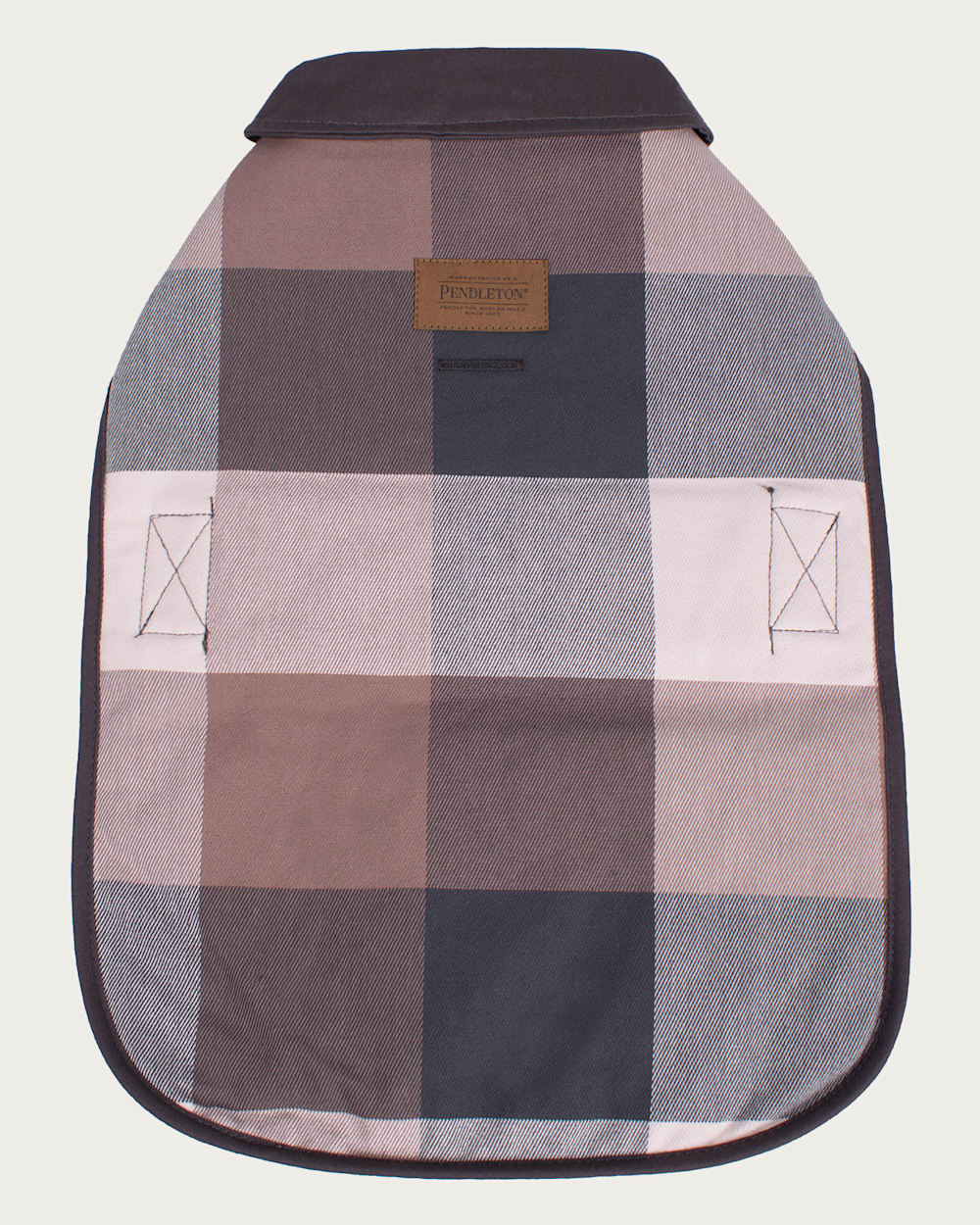 BLOCK PLAID PET COAT IN TAN/BLACK image number 1