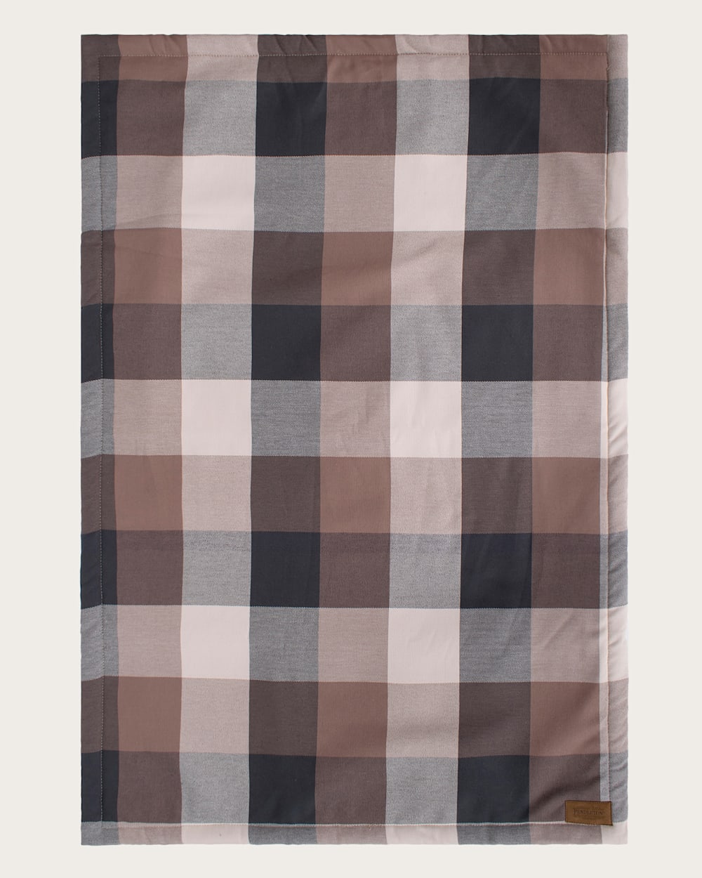 BLOCK PLAID PET BLANKET IN TAN/BLACK image number 1