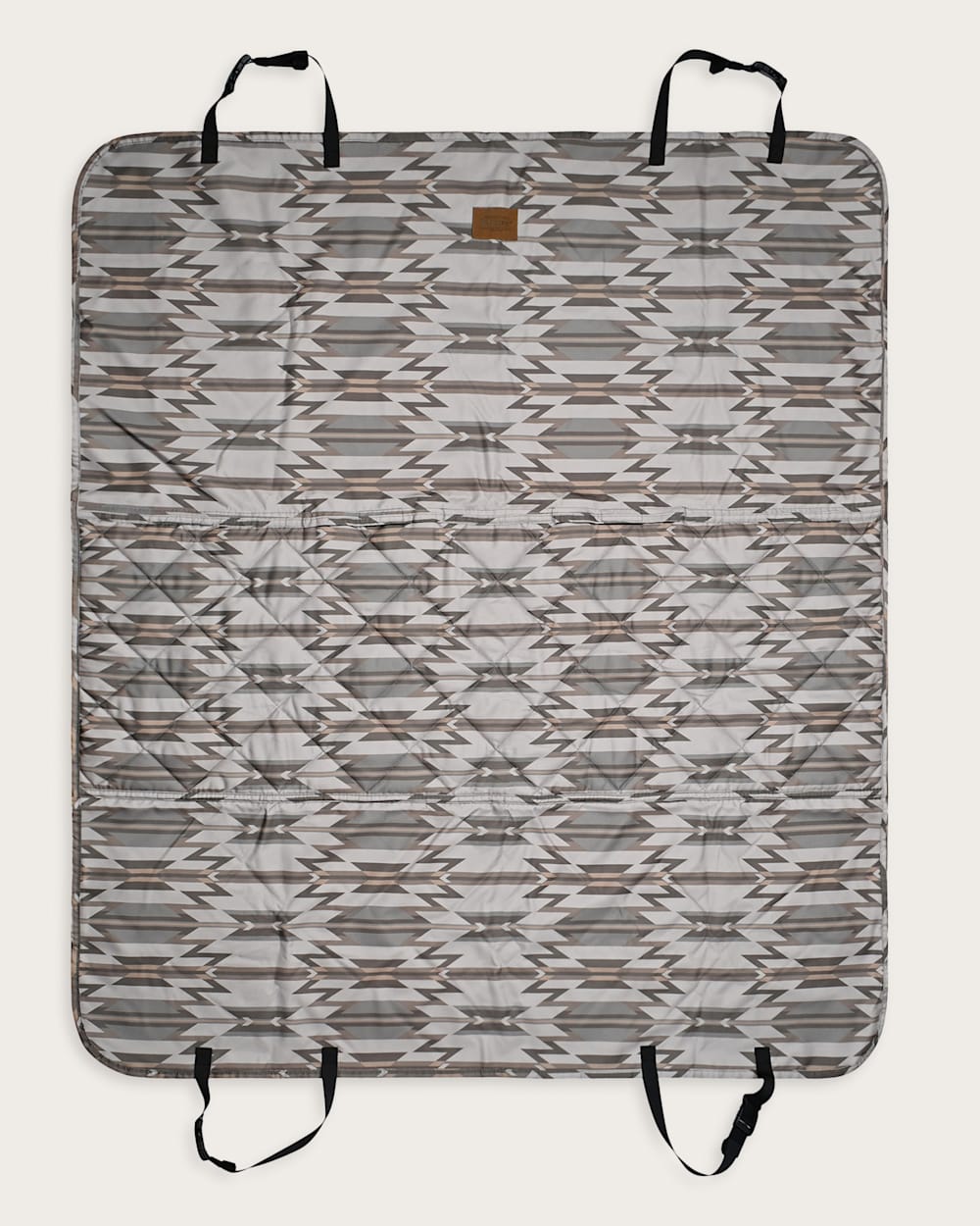 ALTERNATE VIEW OF WYETH TRAIL PET TRAVEL CAR HAMMOCK IN BEIGE TONAL image number 2