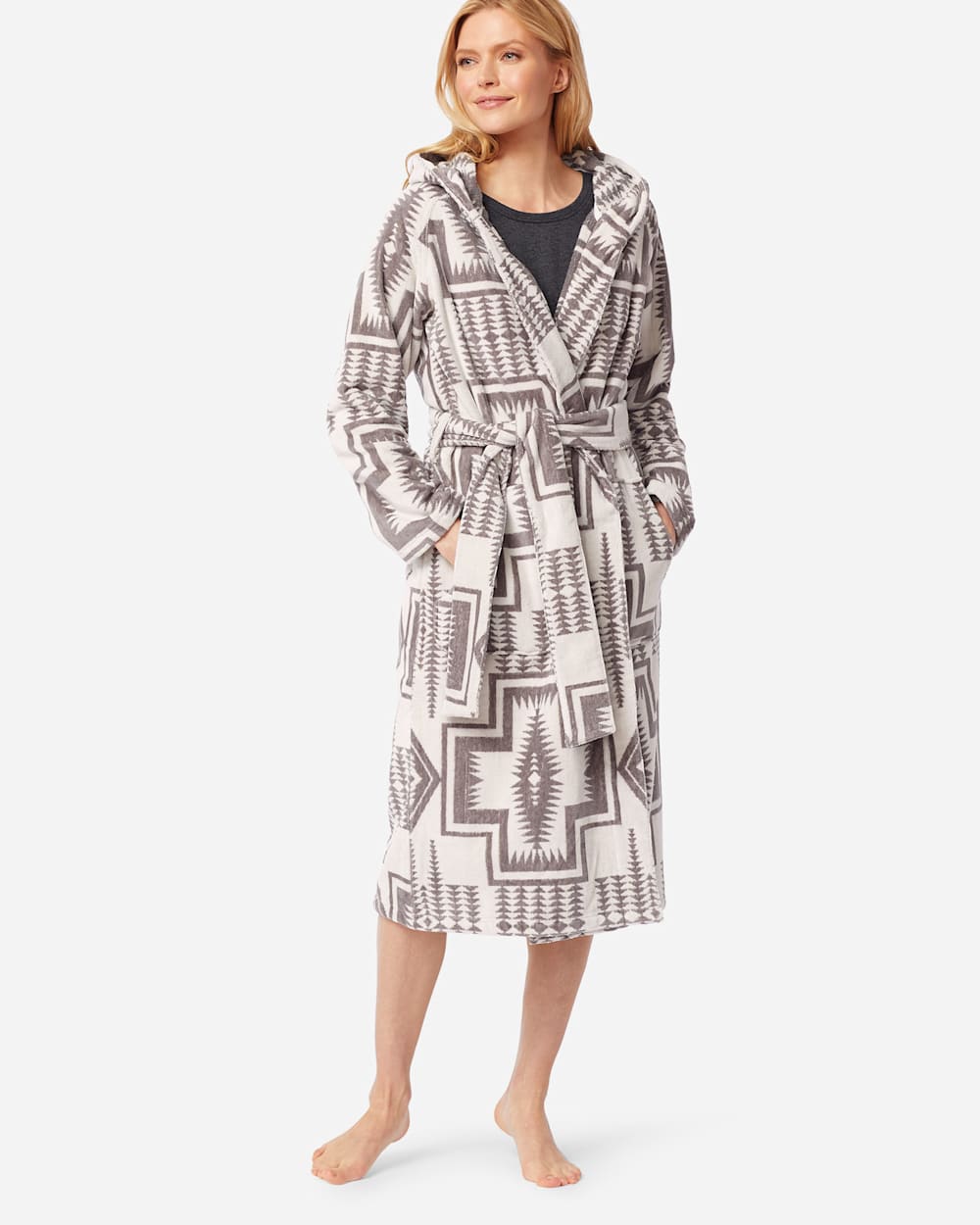 WOMEN'S JACQUARD TERRY ROBE