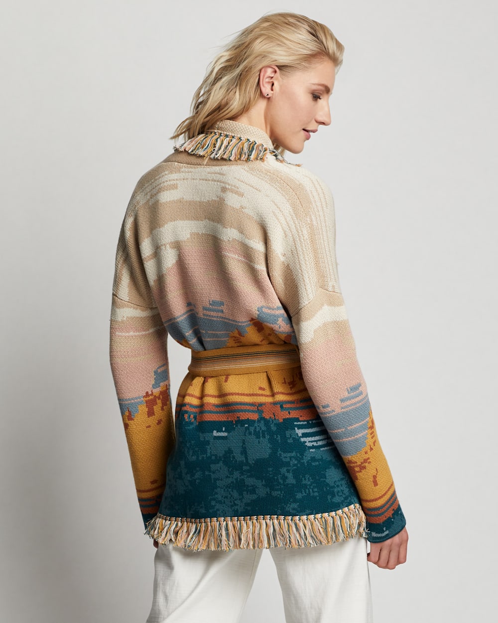 5010132 Multi Colour Shawl Collar Cardigan main image 1