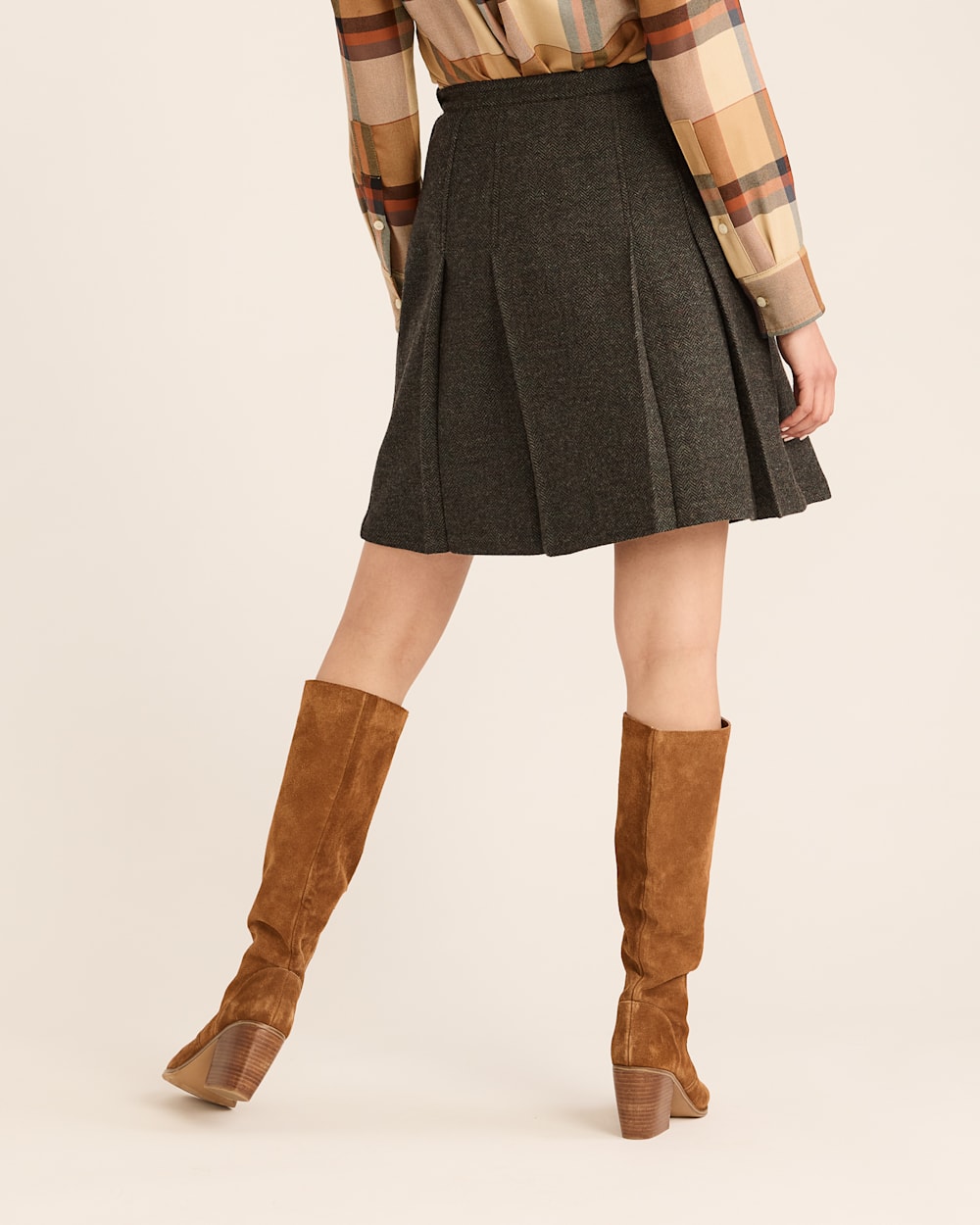 Pimlico Zipped Box Pleat Skirt main image 0