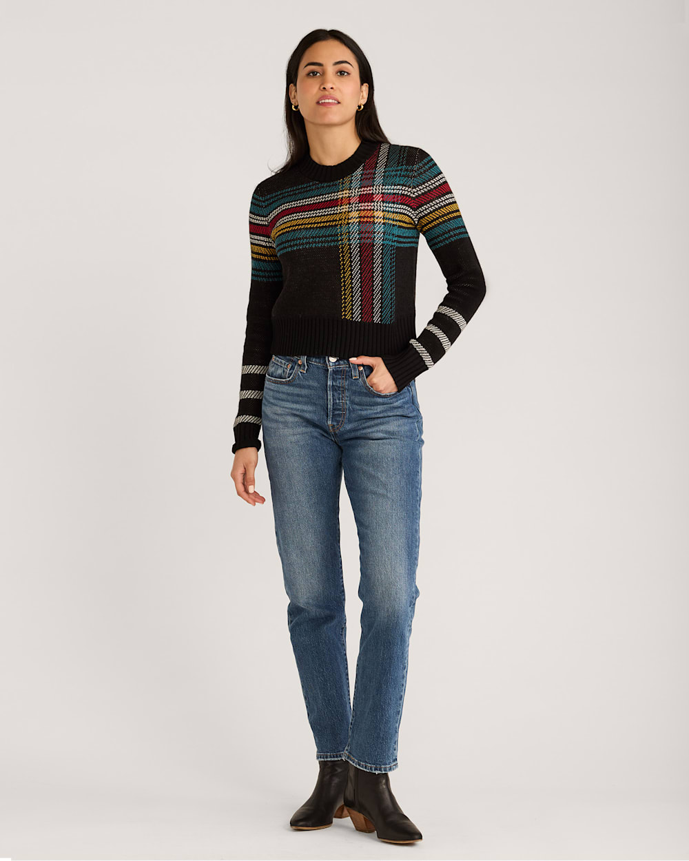 Pam Plaid Sweater