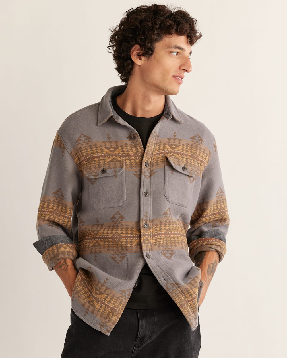 Driftwood Bloom Textured Resort Shirt