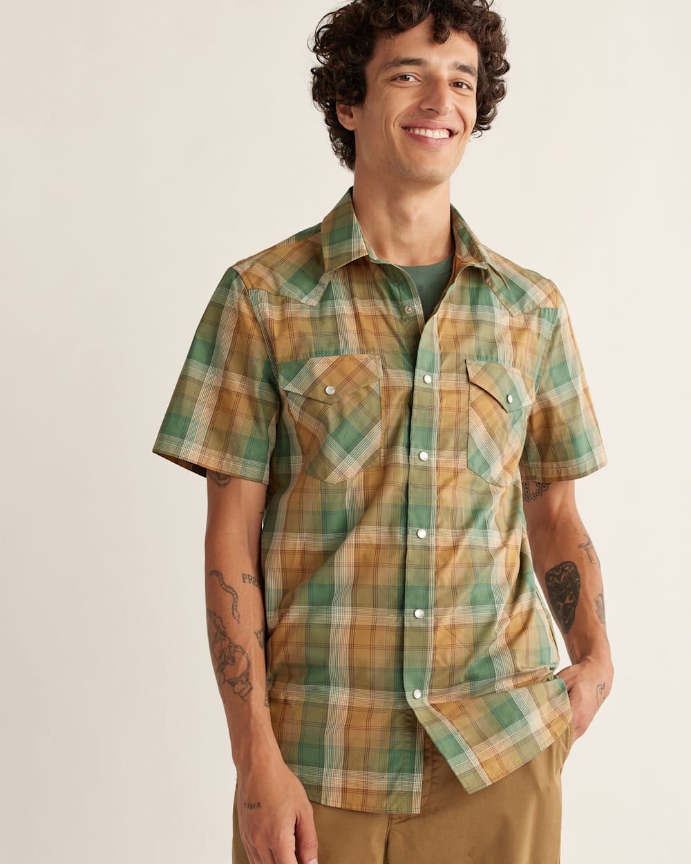 Mint Bishop Sleeve Plunging Shirt