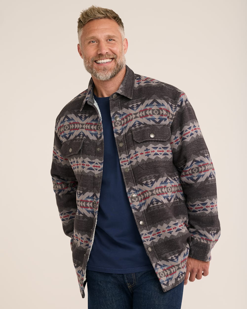 Shop Men's Solstice Canyon Doublesoft Sherpa-Lined Shirt Jacket | Pendleton