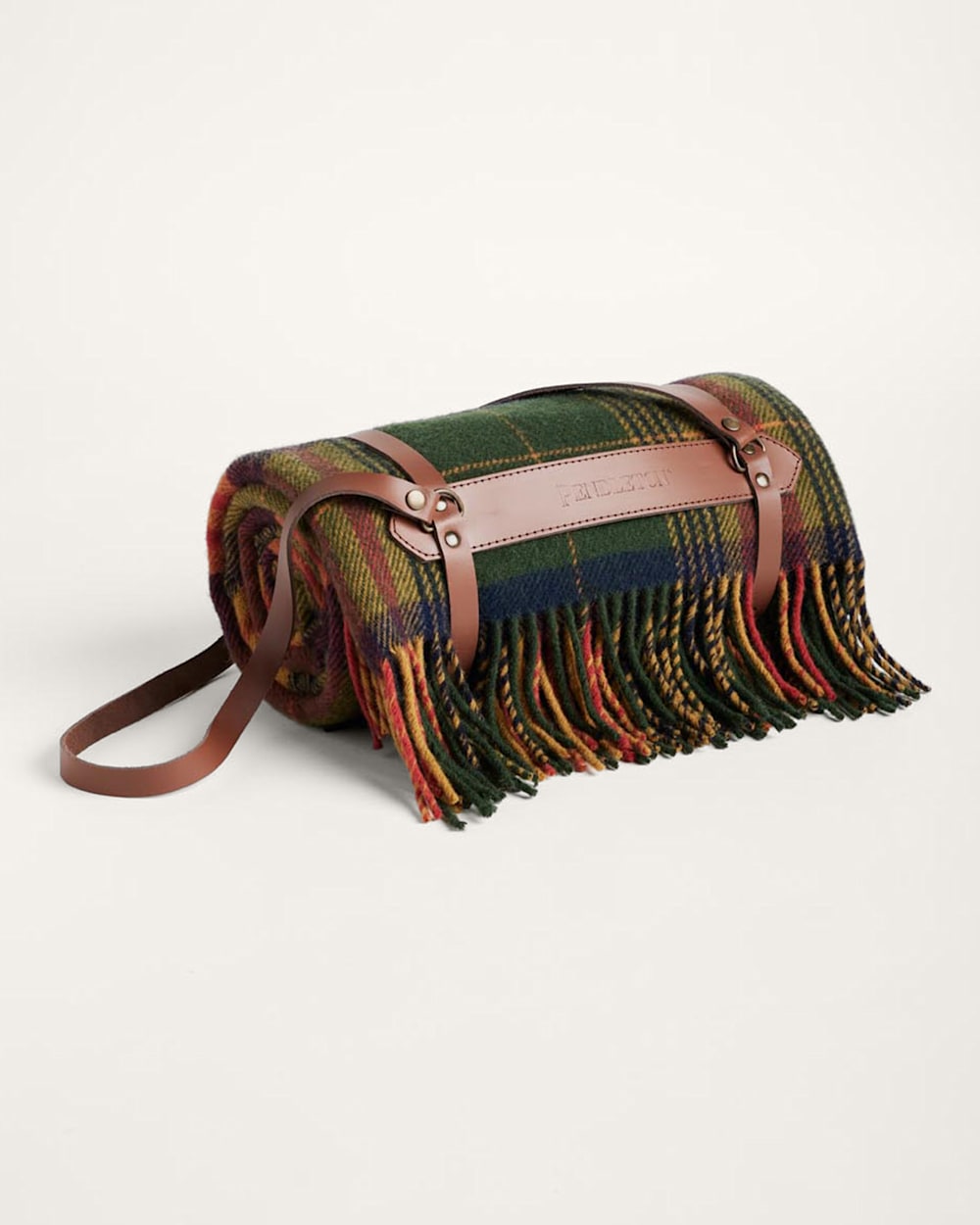 MOTOR ROBE THROW WITH LEATHER CARRIER