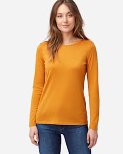 MACHINE WASHABLE LONG-SLEEVE MERINO TEE image number 1