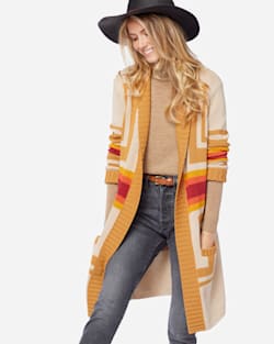 WOMEN'S HARDING OPEN CARDIGAN IN TAN image number 1