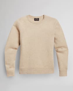 WOMEN'S SHETLAND WASHABLE WOOL CREWNECK IN BONE HEATHER image number 1